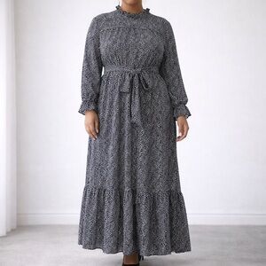 Brand New! EAU Black and White Midi Dress - sz 16